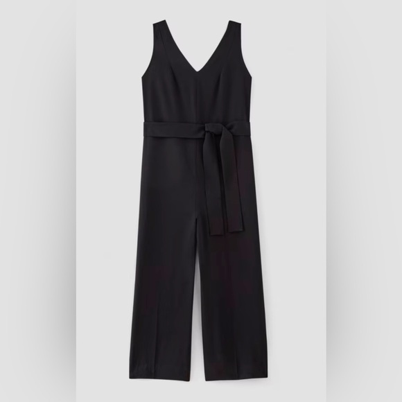 EVERLANE The Triacetate Belted Jumpsuit Black Sz 6 NWT - Picture 12 of 15